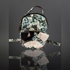 Betsey Johnson Blue Floral Mini Backpack.